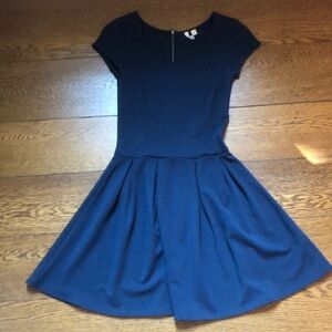 Nordstrom Frenchi Drop Waist Pleated Dress XS